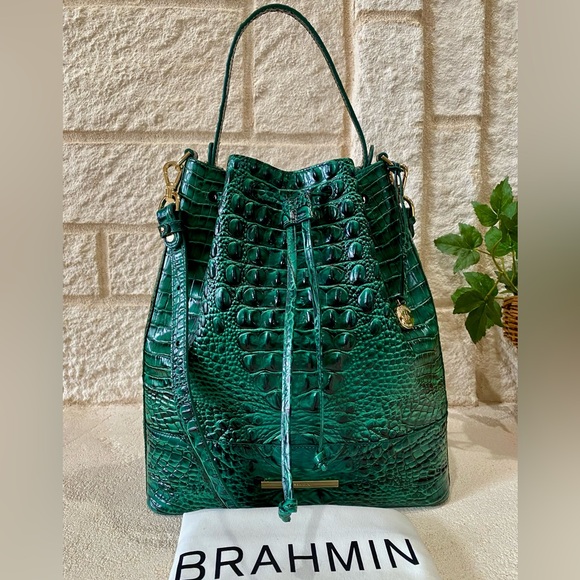 5⭐️SELLER!! 🐊🐊EMERALD MELBOURNE Brahmin MARLOWE - Picture 3 of 16
